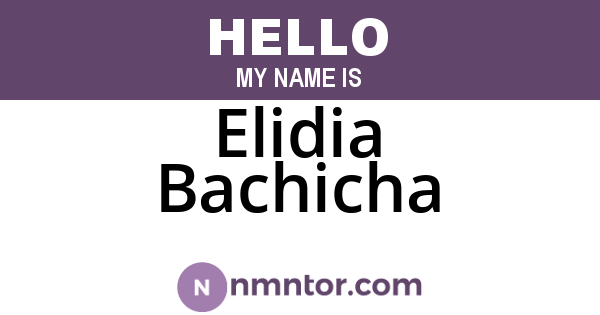 Elidia Bachicha