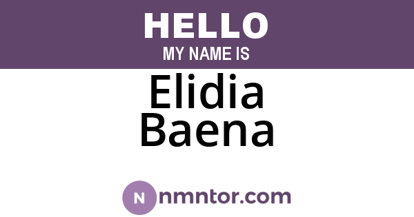 Elidia Baena