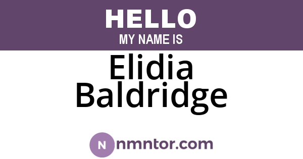 Elidia Baldridge