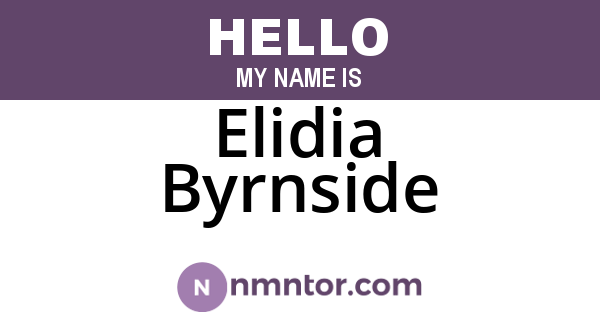 Elidia Byrnside