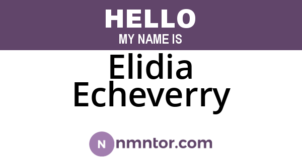 Elidia Echeverry