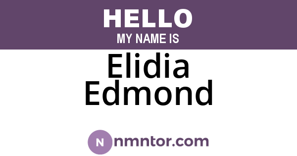 Elidia Edmond