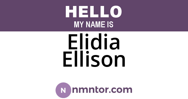 Elidia Ellison