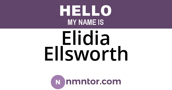 Elidia Ellsworth