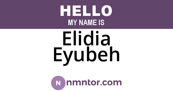 Elidia Eyubeh