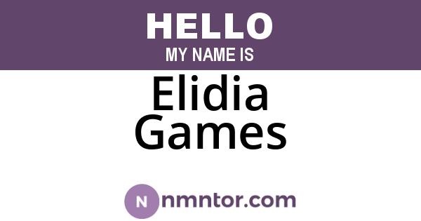 Elidia Games