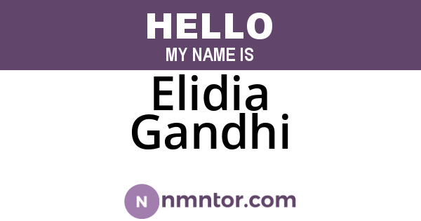 Elidia Gandhi