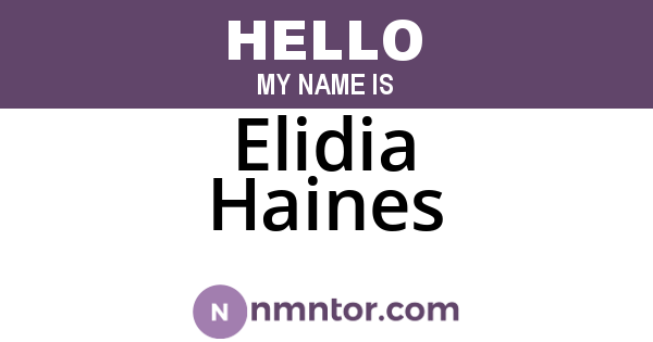 Elidia Haines