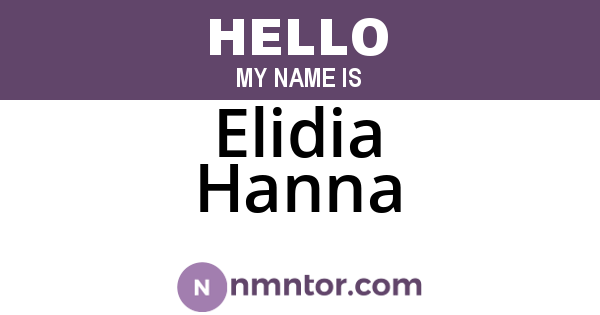 Elidia Hanna