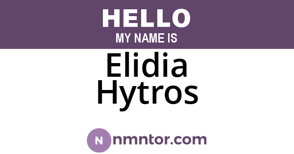 Elidia Hytros