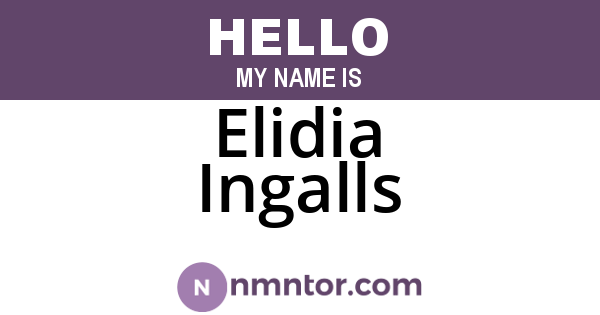 Elidia Ingalls