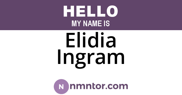 Elidia Ingram