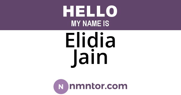 Elidia Jain