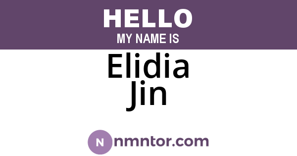 Elidia Jin