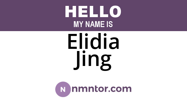Elidia Jing