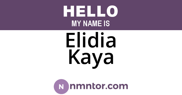 Elidia Kaya