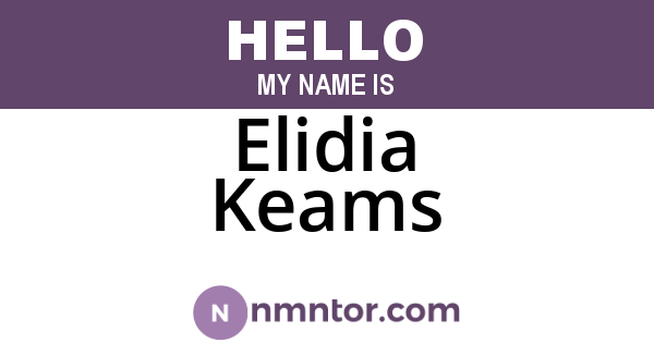 Elidia Keams