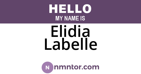 Elidia Labelle