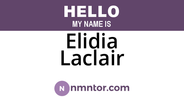 Elidia Laclair