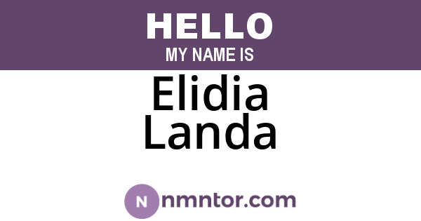 Elidia Landa