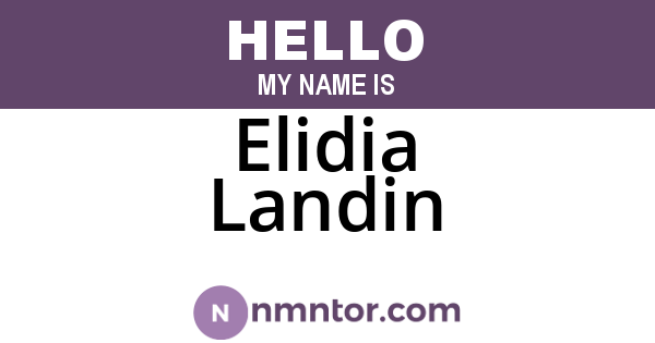 Elidia Landin