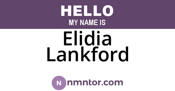 Elidia Lankford