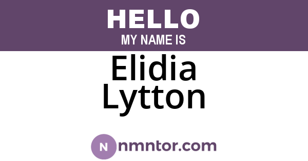 Elidia Lytton