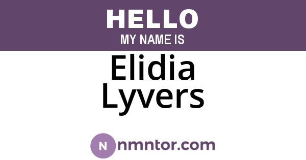Elidia Lyvers