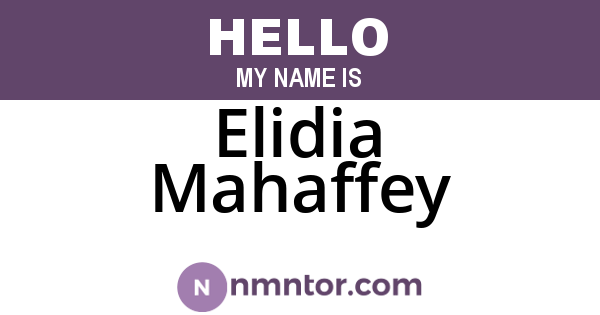 Elidia Mahaffey