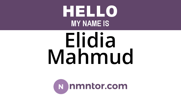 Elidia Mahmud