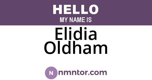 Elidia Oldham