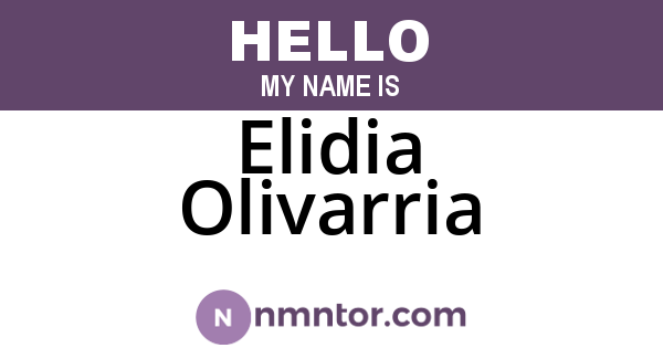 Elidia Olivarria