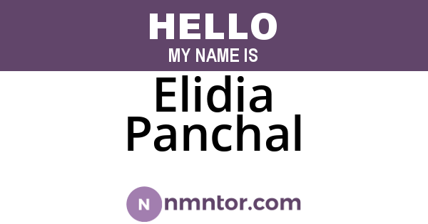 Elidia Panchal
