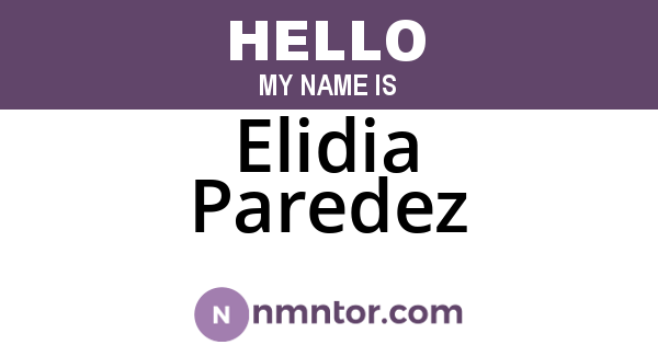 Elidia Paredez