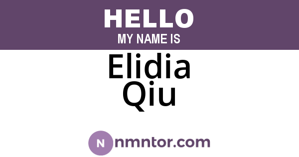 Elidia Qiu