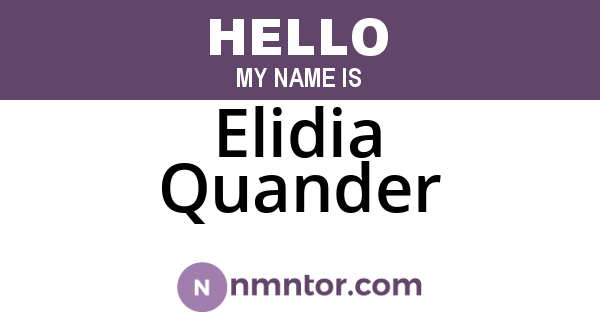 Elidia Quander