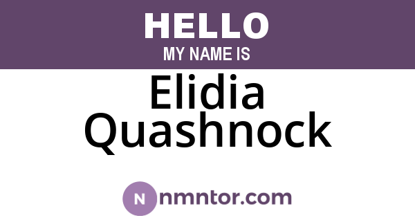 Elidia Quashnock