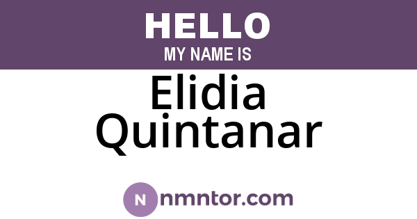 Elidia Quintanar