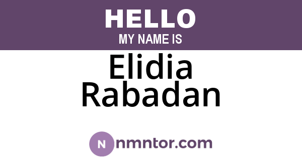 Elidia Rabadan