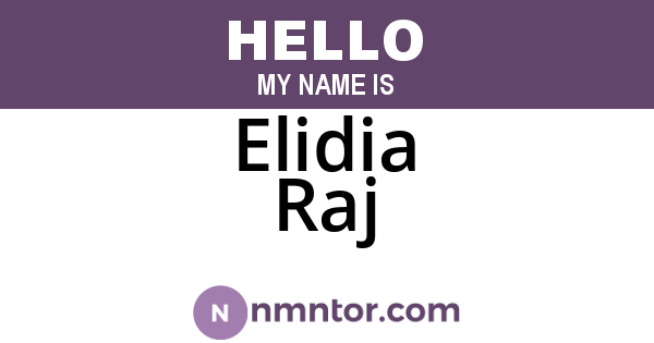 Elidia Raj
