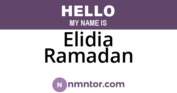 Elidia Ramadan