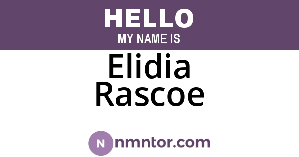 Elidia Rascoe