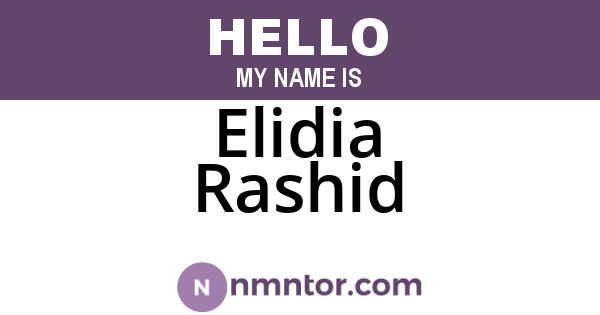Elidia Rashid