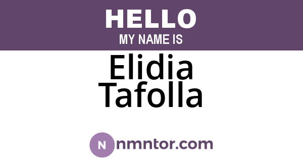 Elidia Tafolla