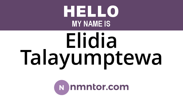 Elidia Talayumptewa