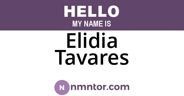 Elidia Tavares