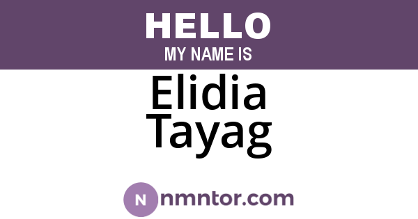Elidia Tayag