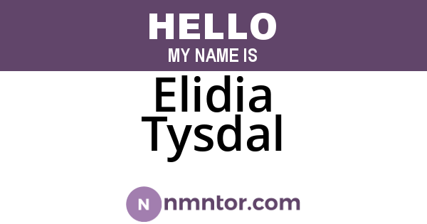 Elidia Tysdal