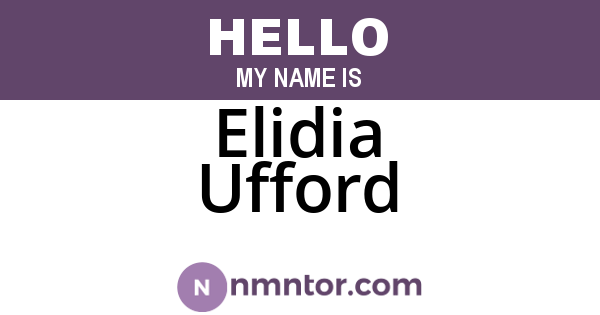 Elidia Ufford