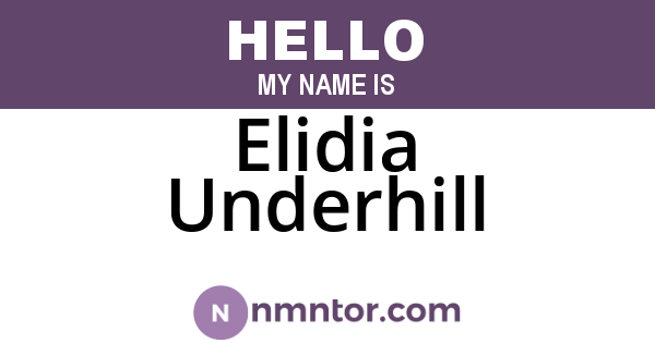 Elidia Underhill